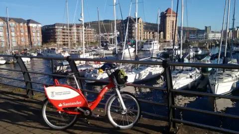 Swansea University Bike in Swansea Marina