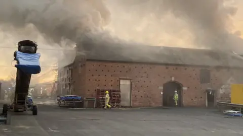 Shropshire Fire and Rescue Service Firefighters at CJ Wildlife