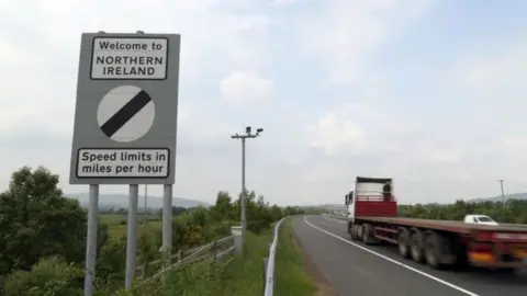 Getty Images Border sign in Northern Ireland