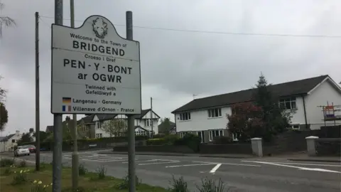 BBC Bridgend council sign