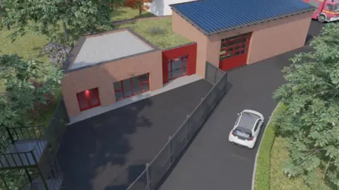 Artist's impression of Lingfield Fire Station improvements