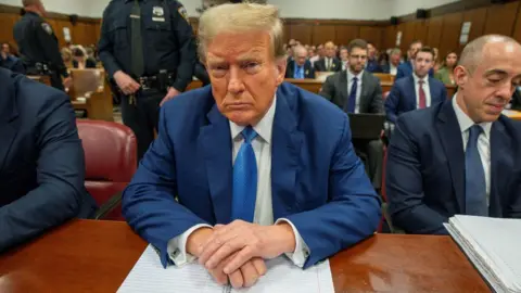 Reuters Republican presidential candidate and former U.S. President Donald Trump attends trial at Manhattan Criminal Court May 20,2024, New York City