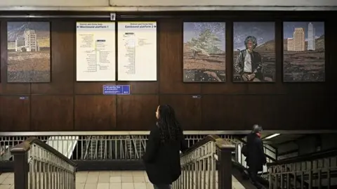 Picture of Hannah Quinlan and Rosie Hastings, Angels of History, 2024, St James's Park Underground station