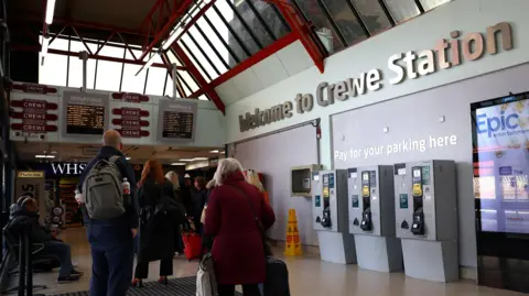 Reuters People inside Crewe Station