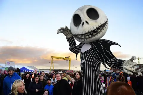 Pacemaker A performer at the Halloween Monster Mash in Belfast