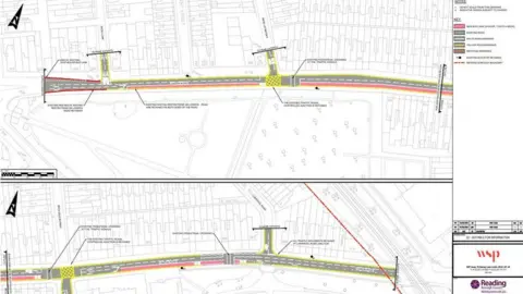 WSP Proposals to make one of the existing traffic lanes in London Road, Reading into a bus lane