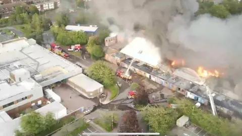 Hertfordshire Fire and Rescue Service A fire in Baldock, Hertfordshire