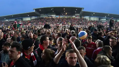 PA Media Wrexham fans