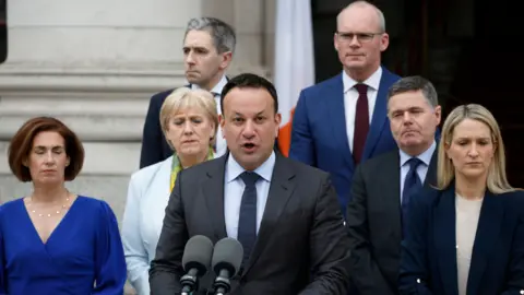 PA Mr Varadkar announcing his resignation