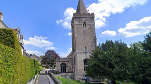 Google maps image of Holy Trinity Church in Bradford-on-Avon, Wiltshire
