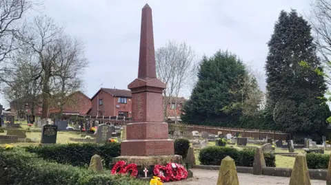 Kilnhurst PCC The Kilnhurst War Memorial at St Thomas' Church Cemetery.