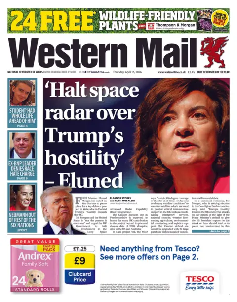 Western Mail Western Mail front page