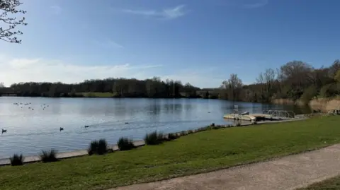 Wildfowl on the water at Cosmeston Lakes Country Park
