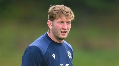 Jamie Hodgson during a training session with Scotland