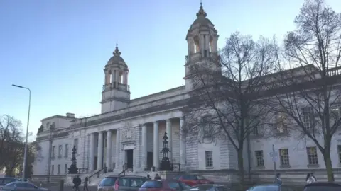 Outside of Cardiff Crown Court