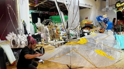 Lily May-Symonds/BBC Chauntier - making an angle costume