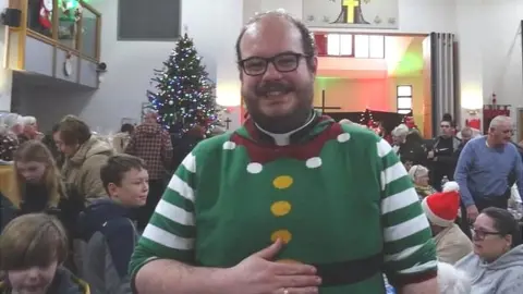 Father Dominic Cawdell at a previous Christmas event