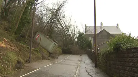 The landslide in Ystalyfera