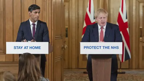PA Wire/JULIAN SIMMONDS/Daily Telegraph Rishi Sunak and Boris Johnson