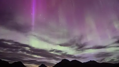 DAVE STEWART The lights at Knockan Crag in Assynt.