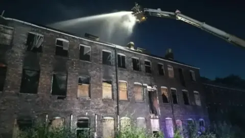 Staffordshire Fire and Rescue Fire being extinguished at the Falcon Works