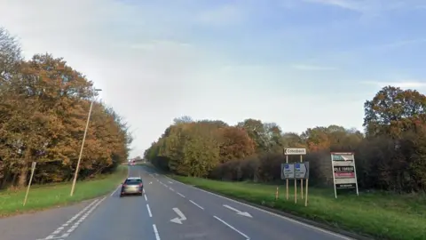 A426 Rugby Road near Cotesbach