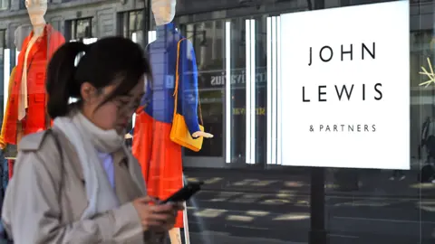 PA A view of the John Lewis and Partners store in Oxford Street, London