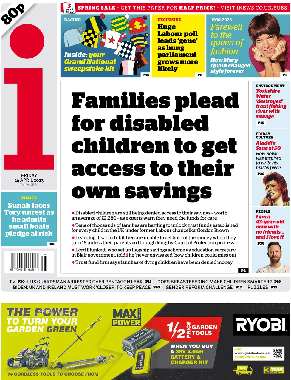 i front, 14 April 2023