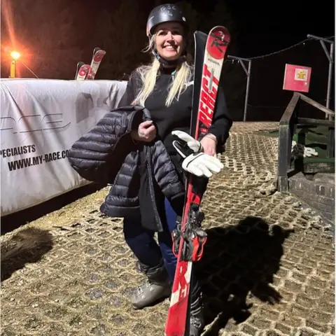 Anya Eames Anya Eames in ski gear at the Gloucester Ski Centre