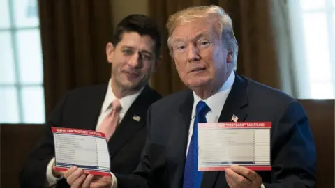 peaker of the House Paul Ryan looks on as President Donald Trump speaks about tax reform legislation in the Cabinet Room at the White House, November 2, 2017 in Washington, DC. On Thursday, Republican lawmakers unveiled their plans for a massive rewrite of the U.S. tax code.