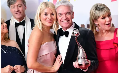 PA Media Holly Willoughby and Phillip Schofield at the National Television Awards in 2020