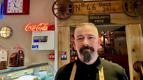 BBC Picture of coffee shop owner Lee Howard