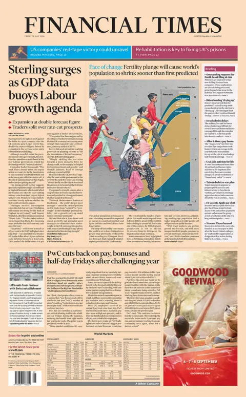 Financial Times front page for 12/07/24