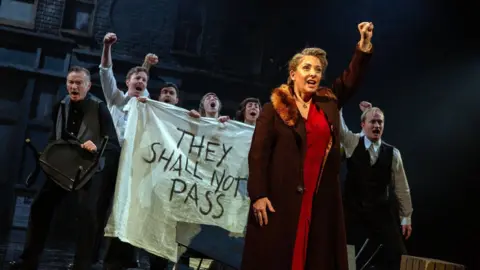 Alamy Tracy-Ann Oberman (front) in The Merchant of Venice 1936