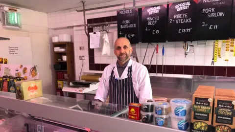 Darren Rozier/BBC Chris Nichols of Nichols & Son Butchers in Leiston