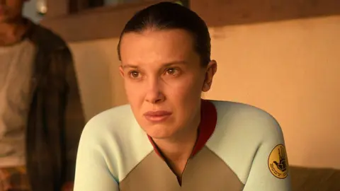 Millie Bobby Brown seen in the fifth season of Netflix's Stranger Things