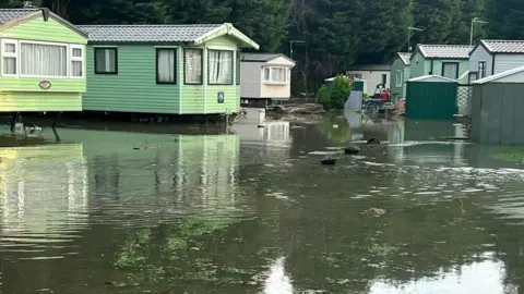 BBC Mobile holiday homes surrounded by water