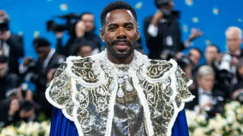 Colman Domingo poses on the red carpet for the 2025 Met Gala, the annual benefit for the Metropolitan Museum of Art's Costume Institute, in New York, New York, USA, 05 May 2025.
