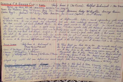 Holy Cross Boys PS The cup final match report in Gerry Maguire's diary