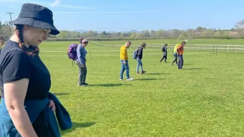 Aine O'Brien UK Fireball Alliance members searching for rock fragments