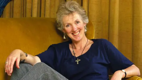 Getty Images Writer Joanna Trollope poses in London, England on June 10, 1993