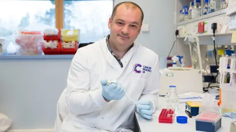 Cardiff University Dr Alan Parker in his lab