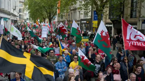 Getty Images Welsh independence march