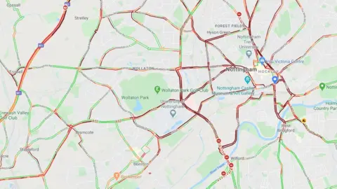 Google Map of congestion