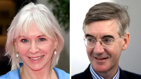 Getty Images Nadine Dorries and Sir Jacob Rees-Mogg