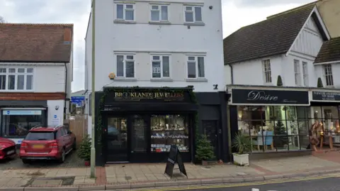 Google An exterior shot of the shop frontage of Brooklands Jewellers in West Byfleet