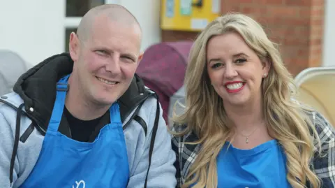 Jamie Niblock/BBC Daniel and Charlotte Peart