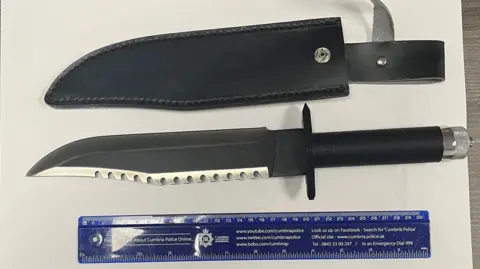 The knife seized by police