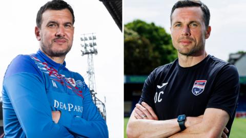 Raith Rovers manager Ian Murray and Ross County counterpart Don Cowie