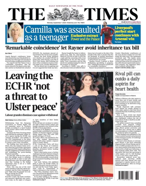  "Leaving ECHR 'not a threat to Ulster peace".
